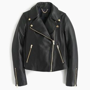 Barely Worn Black Leather Jacket, JCREW, XS/00